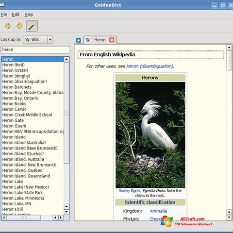 Screenshot GoldenDict für Windows 7
