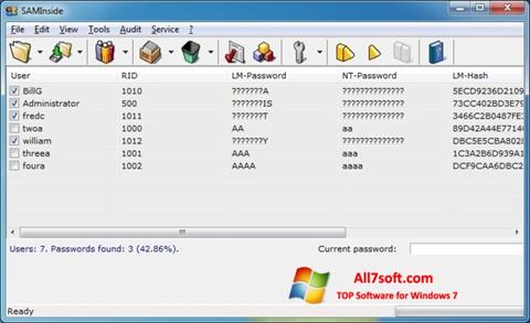 Screenshot SAMInside für Windows 7