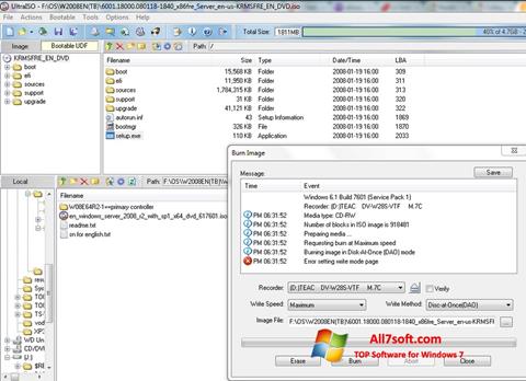 Screenshot UltraISO für Windows 7