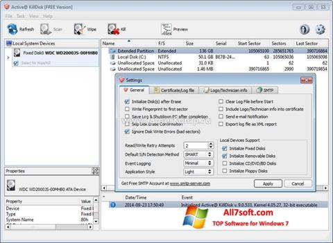 Screenshot Active KillDisk für Windows 7