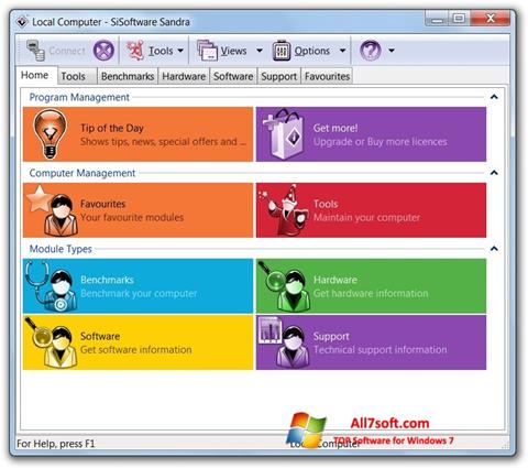 Screenshot SiSoftware Sandra für Windows 7