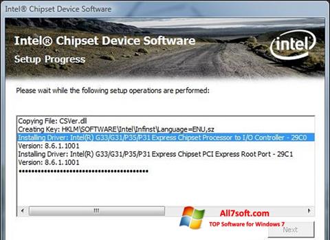 Screenshot Intel Chipset Device Software für Windows 7