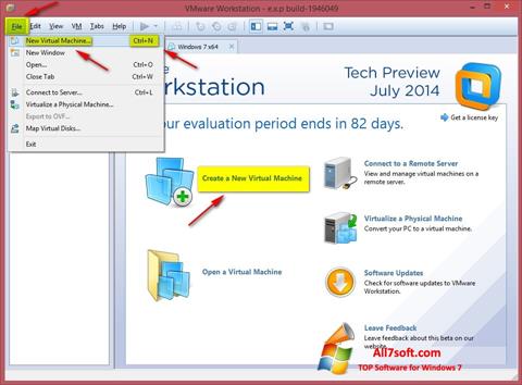 Screenshot VMware Workstation für Windows 7