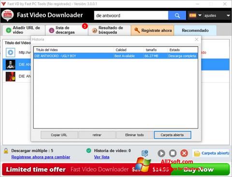 Screenshot Fast Video Downloader für Windows 7