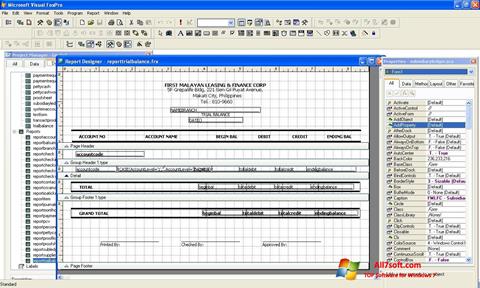 Screenshot Microsoft Visual FoxPro für Windows 7