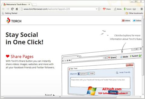 Screenshot Torch Browser für Windows 7