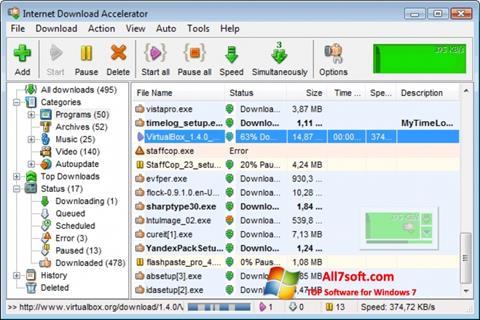 Screenshot Internet Download Accelerator für Windows 7