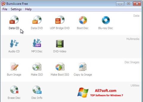 Screenshot BurnAware Free für Windows 7