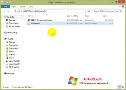 Screenshot ABBYY Screenshot Reader für Windows 7