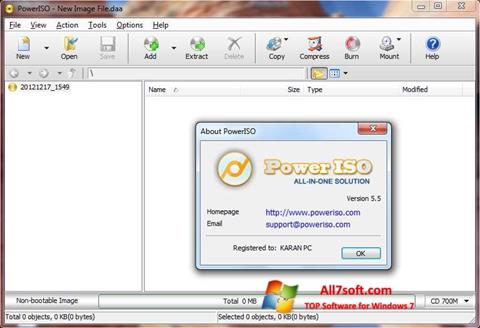 Screenshot PowerISO für Windows 7