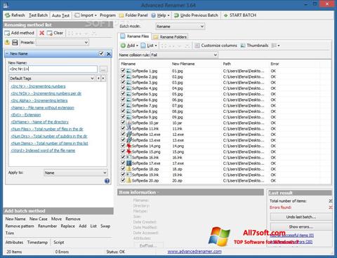 Screenshot ReNamer für Windows 7