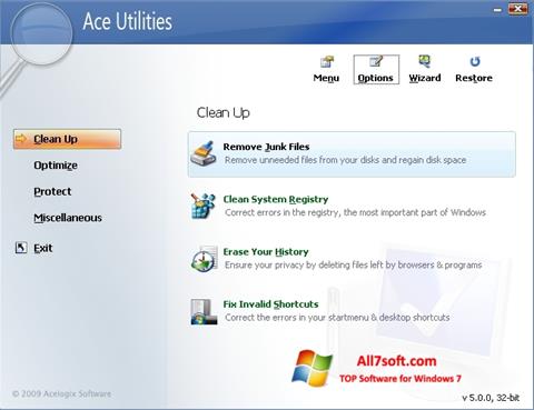 Screenshot Ace Utilities für Windows 7
