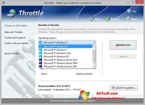 Screenshot Throttle für Windows 7