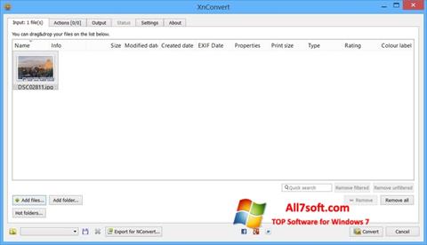 Screenshot XnConvert für Windows 7