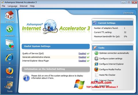 Screenshot Ashampoo Internet Accelerator für Windows 7