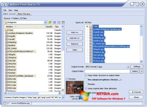 Screenshot FastStone Photo Resizer für Windows 7