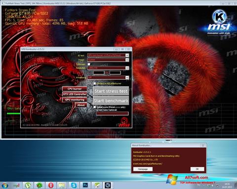 Screenshot MSI Kombustor für Windows 7