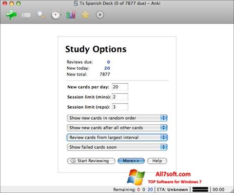 Screenshot Anki für Windows 7
