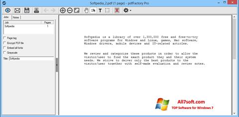 Screenshot pdfFactory Pro für Windows 7