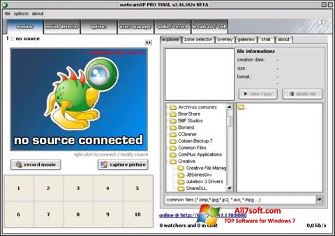 Screenshot webcamXP für Windows 7