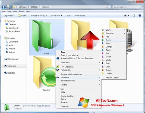 Screenshot FolderIco für Windows 7