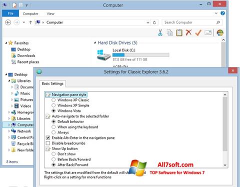 Screenshot Classic Shell für Windows 7