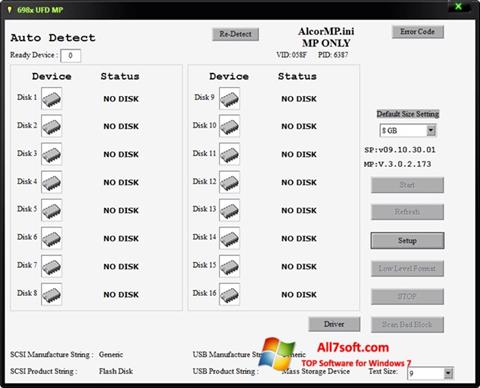 Screenshot AlcorMP für Windows 7