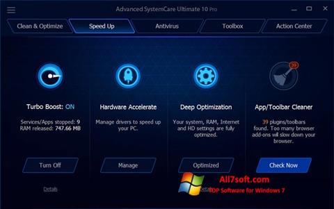 Screenshot Advanced SystemCare Ultimate für Windows 7