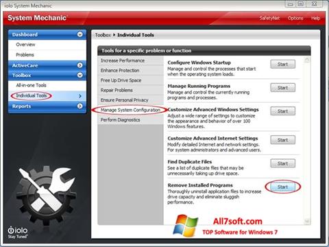 Screenshot System Mechanic für Windows 7