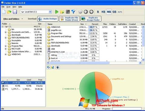 Screenshot Folder Size für Windows 7