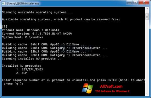Screenshot ESET Uninstaller für Windows 7