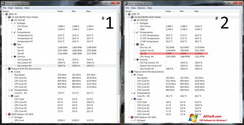Screenshot Open Hardware Monitor für Windows 7