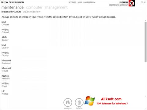 Screenshot Driver Fusion für Windows 7