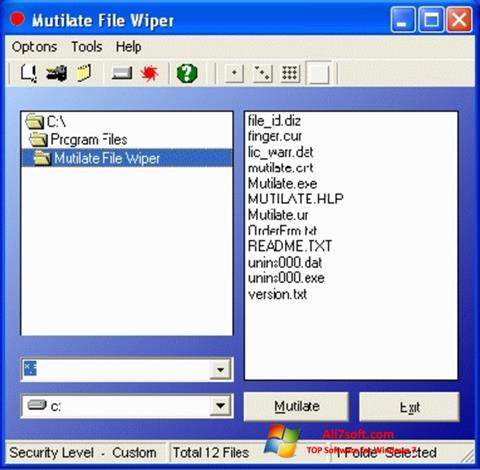 Screenshot Free File Wiper für Windows 7