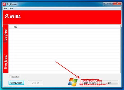 Screenshot Avira Registry Cleaner für Windows 7