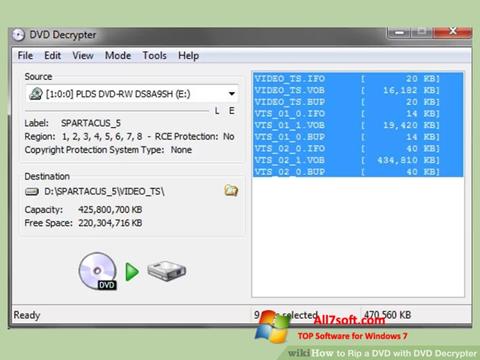 Screenshot DVD Decrypter für Windows 7