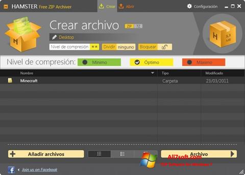 Screenshot Hamster Free ZIP Archiver für Windows 7
