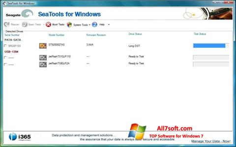 Screenshot Seagate SeaTools für Windows 7