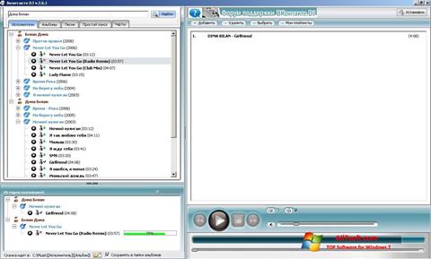 Screenshot VKontakte DJ für Windows 7