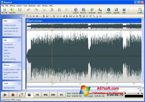 Screenshot WavePad Sound Editor für Windows 7