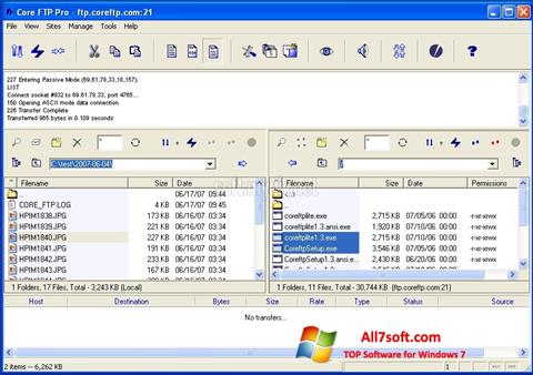 Screenshot Core FTP für Windows 7