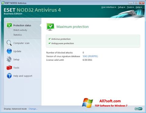 Screenshot ESET NOD32 für Windows 7