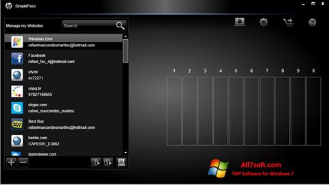 Screenshot HP SimplePass für Windows 7