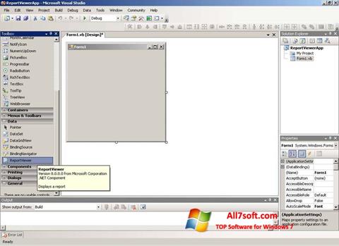 Screenshot Microsoft Visual Studio Express für Windows 7