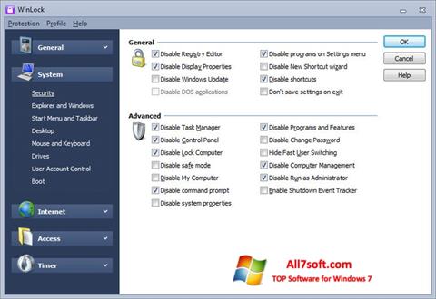 Screenshot WinLock für Windows 7