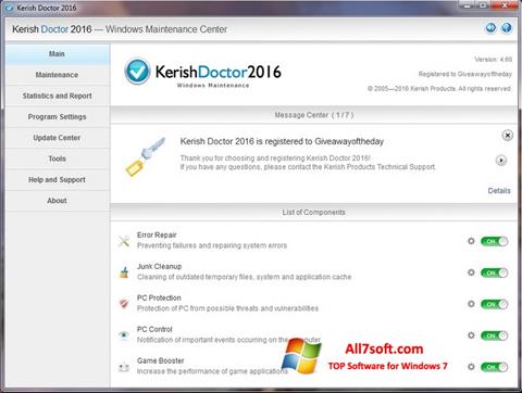 Screenshot Kerish Doctor für Windows 7