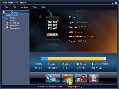 Screenshot iPhone PC Suite für Windows 7