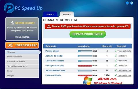 Screenshot PC Speed Up für Windows 7