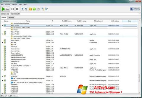 Screenshot Advanced IP Scanner für Windows 7