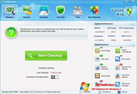 Screenshot Toolwiz Care für Windows 7